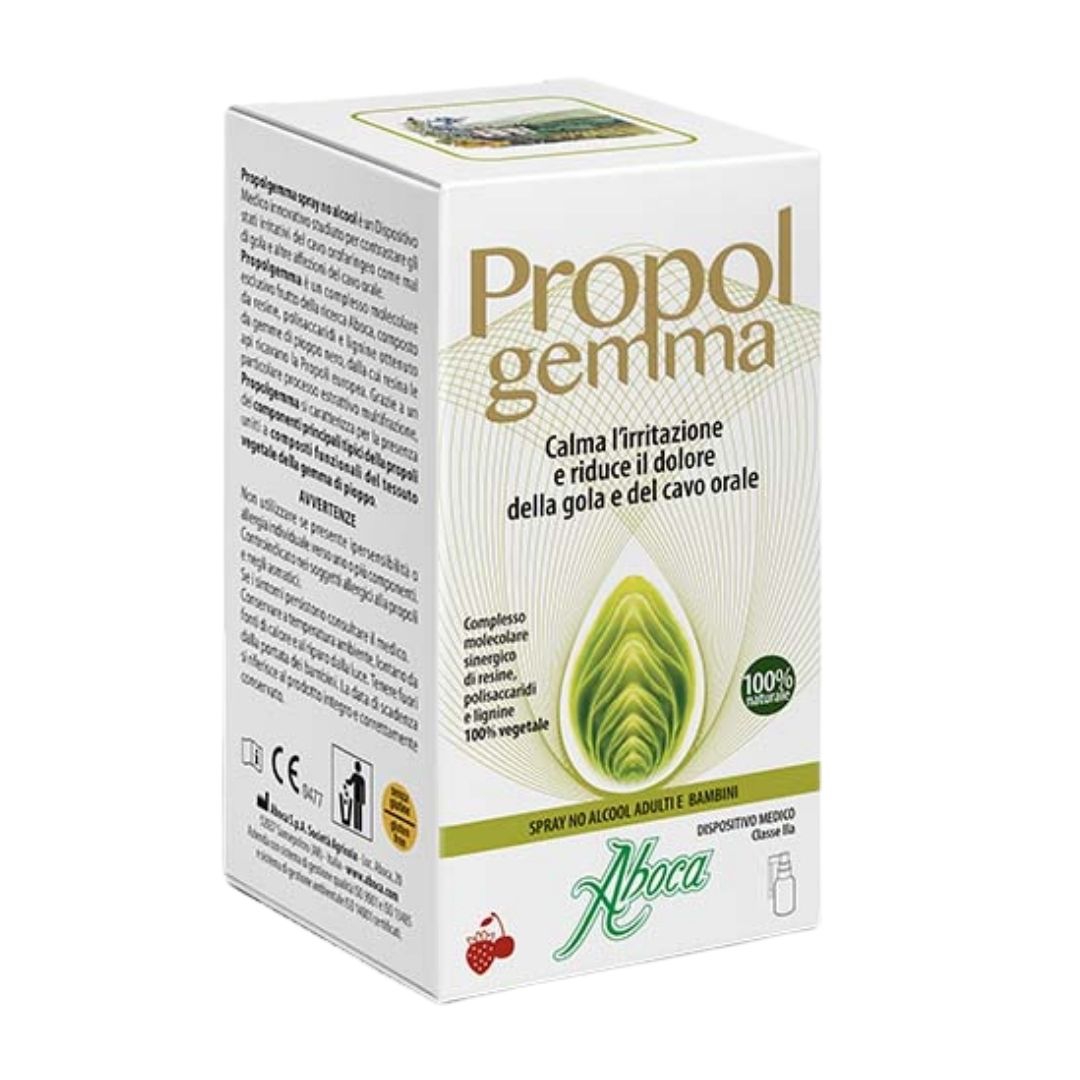 Aboca Propolgemma Spray No Alcool Adulti e Bambini per il  Mal di Gola 30 ml