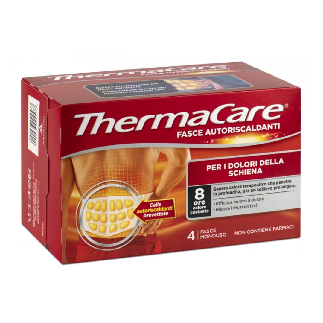 Thermacare Fasce Autoriscaldanti Dolore alla Schiena 4 Fasce Monouso