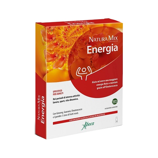 Aboca Natura Mix Advanced Energia Integratore Adulti 10 Flaconcini