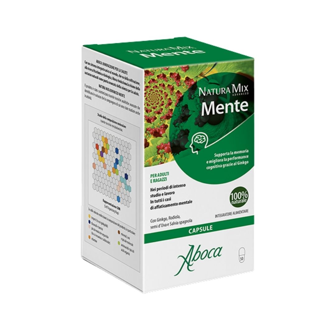 Aboca Natura Mix Advanced Mente Integratore per la Mente 50 Opercoli