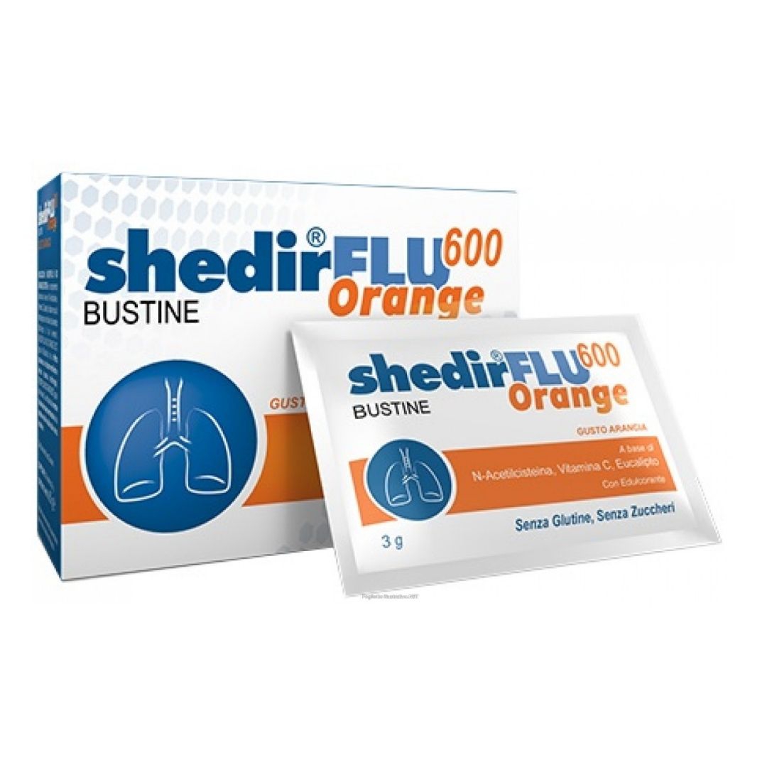 Shedirflu Integratore per le Vie Respiratorie Gusto Arancia 20 Buste