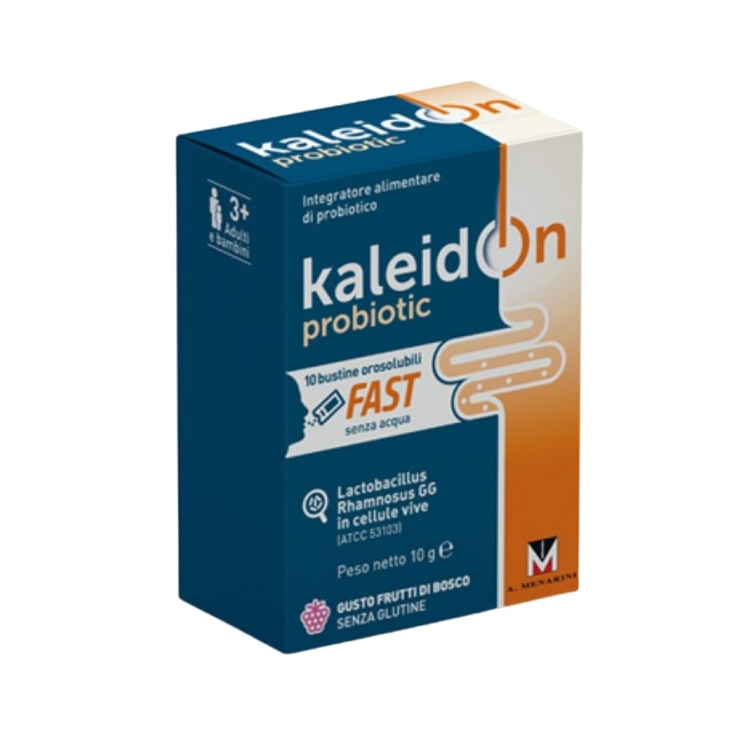 Kaleidon Probiotic Fast Integratore di Probiotici 10 Bustine Frutti di Bosco