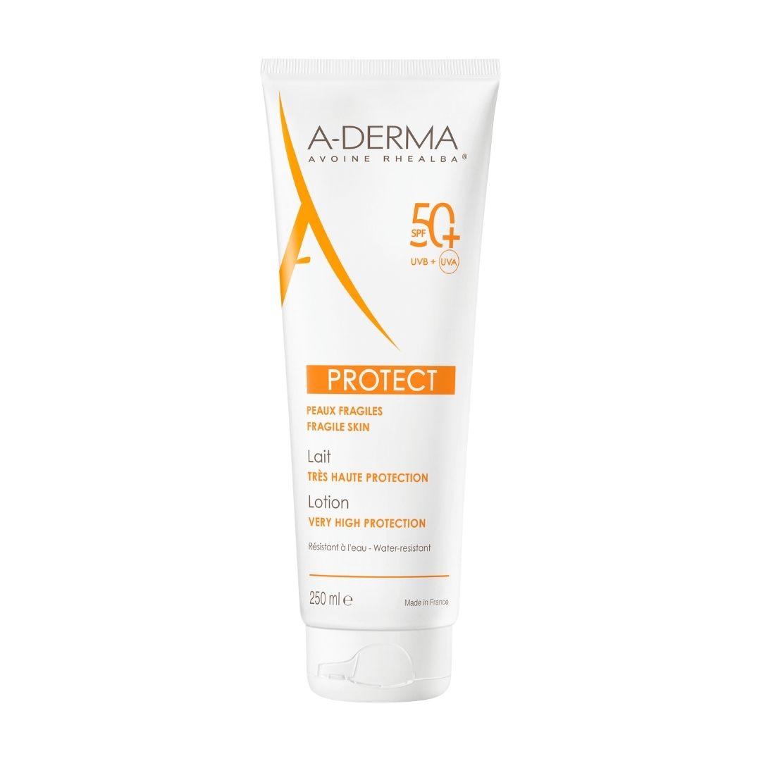 A-Derma Protect SPF50+ Protezione Molto Alta Latte Solare Pelli Fragili 250 ml