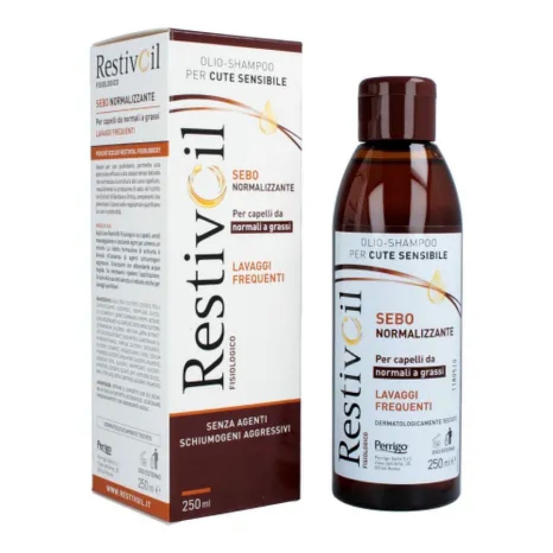 RestivOil Fisiologico Olio Shampoo SeboNormalizzante per Capelli Grassi 250 ml