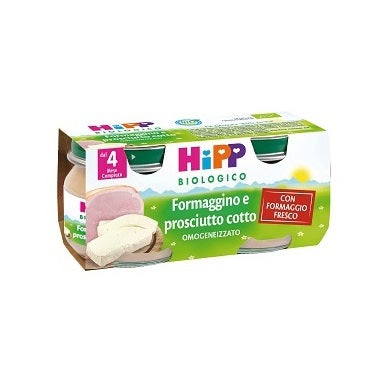 Hipp Biologico Omogeneizzato Formaggino Prosciutto Cotto 2x80g