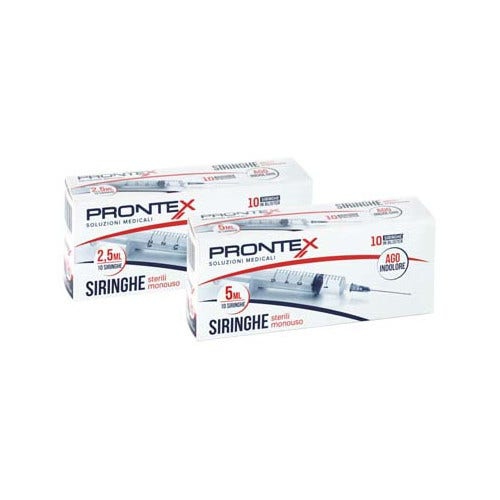 Safety Prontex Siringa da 5 ml Con Ago Indolore 10 Pezzi