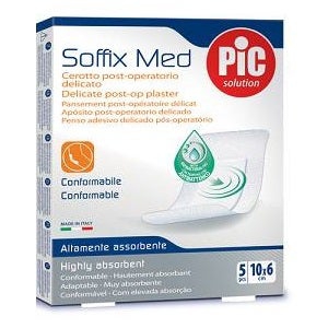 Pic Soffix Med Cerotto Post Operatorio Delicato 10x6 cm 5 Pezzi