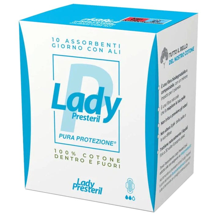 Lady Presteril Cotton Giorno Con Ali 10 Pezzi