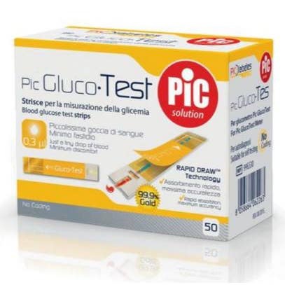 Pic Gluco Test Strisce Reattive Glicemia 50 Pezzi