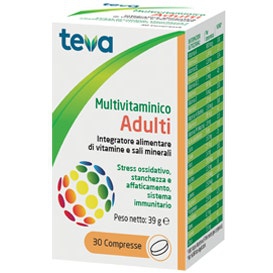 Teva Multivitaminico Adulti Integratore Vitamine e Minerali 30 Compresse