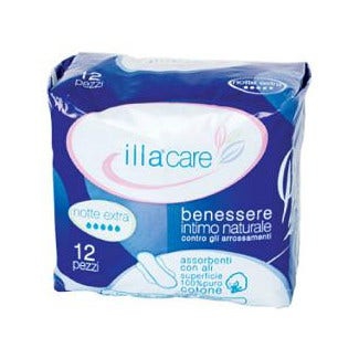 Illa Care Assorbenti Notte Ipoallergenici Extra 12 Pezzi