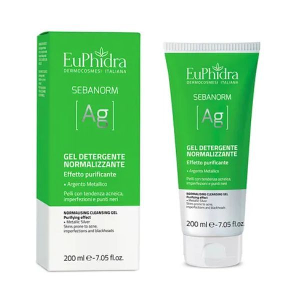 EuPhidra Sebanorm Ag Gel Detergente Normalizzante Effetto Purificante 200 ml