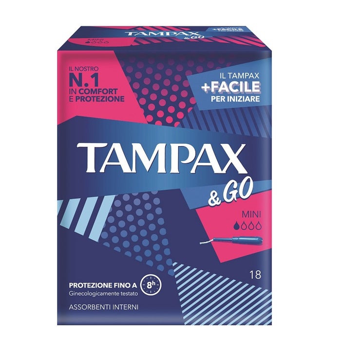 Tampax&Go Mini per Flussi Leggeri 18 Pezzi