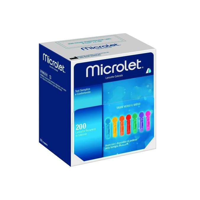 Bayer Microlet Lancette Pungidito Colorate 200 Pezzi