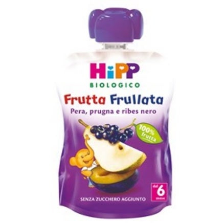 Hipp Biologico Frutta Frullata Pera Prugra E Ribes Nero 90 g