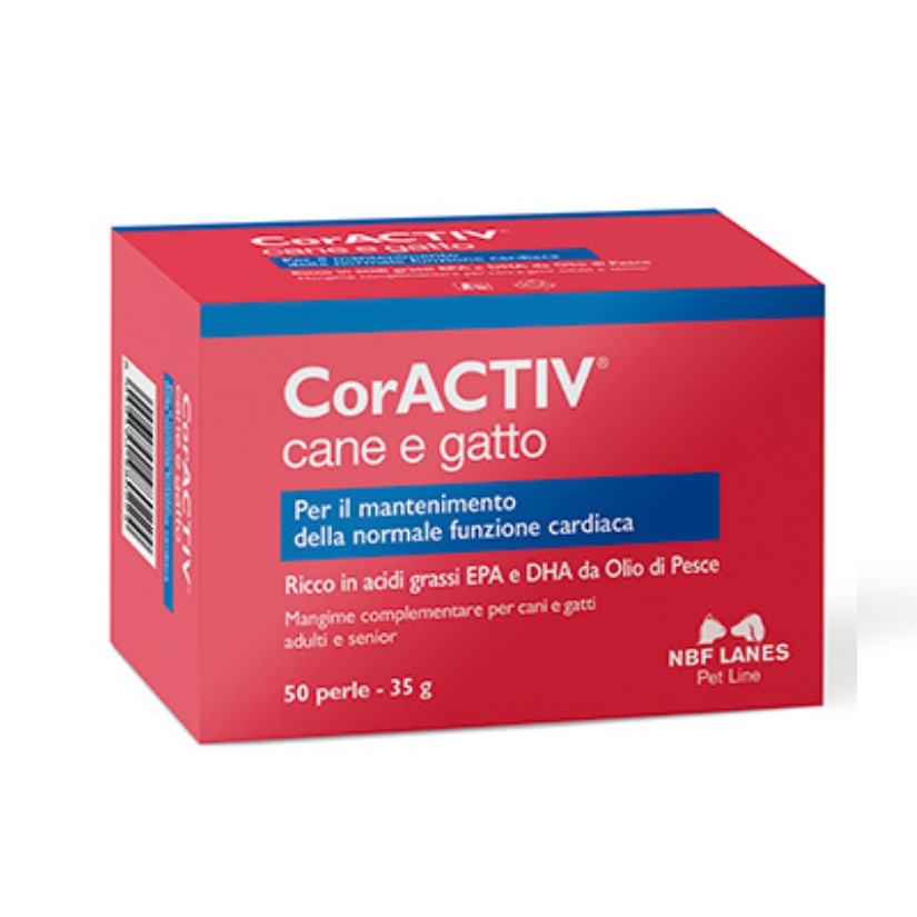 Nbf Lanes Coractiv Integratore Di Acidi Grassi Omega3 Cani e Gatti 50 Perle