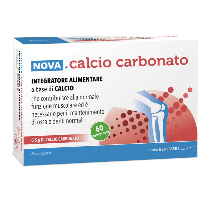 Nova Argentia Integratore Calcio Carbonato 60 Compresse 0,5g