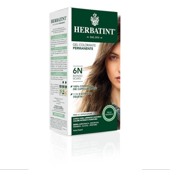 Herbatint Tintura Capelli Gel Permanente 6N Biondo Scuro 150 ml