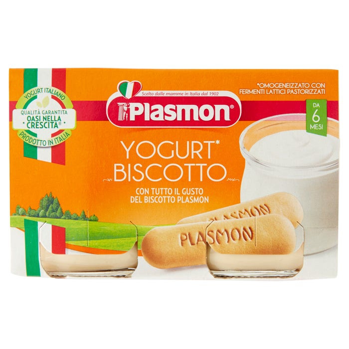 Plasmon Omogeneizzato Yogurt Biscotto 6M+ 2x120g