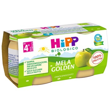 Hipp Omogeneizzato Mela Golden 4M+ 2x80g