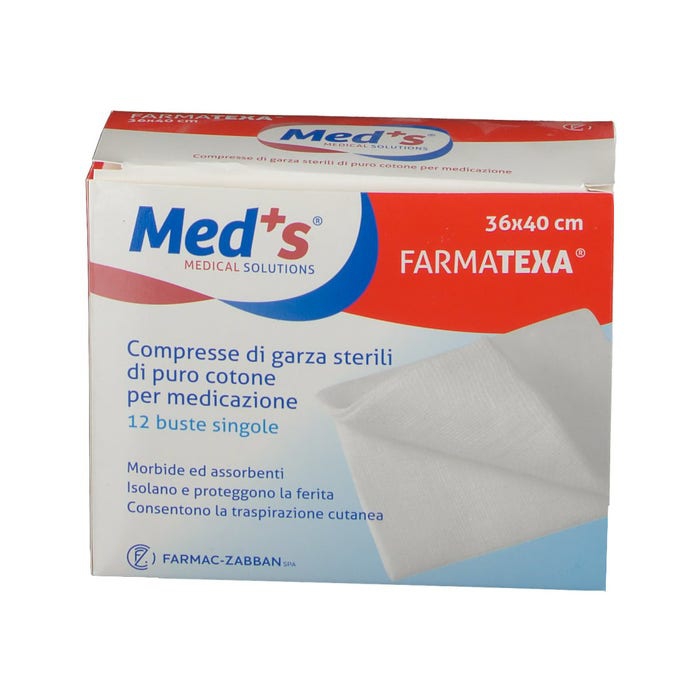 Med s Farmatexa Compresse Di Garza Sterile 36x40 cm 12 Buste Singole