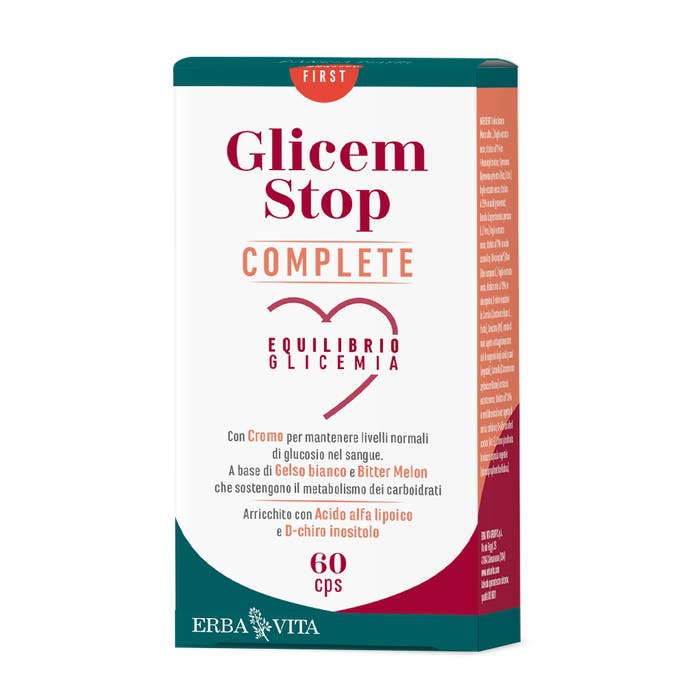 Erba Vita Glicem Stop Integratore Equilibrio Glicemia 60 Capsule