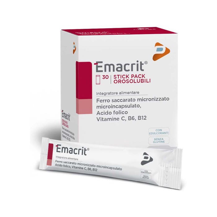 Emacrit Integratore Ferro 30 Stick Orosolubili