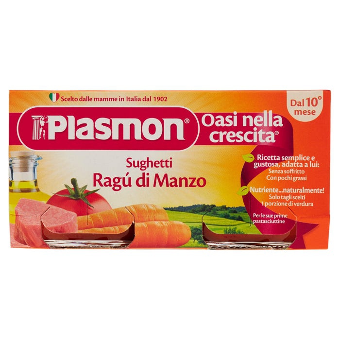 Plasmon I SughettI Al Ragù di manzo 2 Vasetti da 80 g