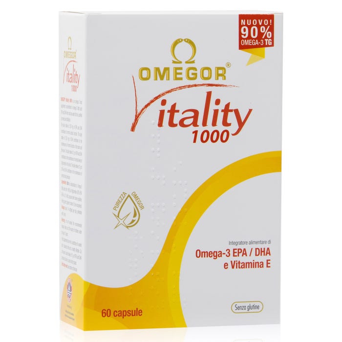 Omegor Vitality 1000 Integratore Omega3 EPA DHA 60 Capsule Molli