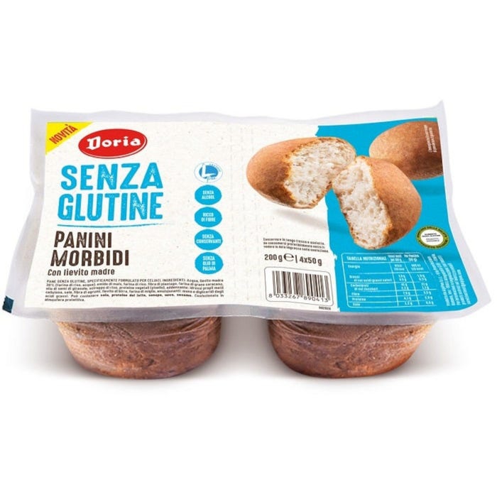 Doria Panini Morbidi Senza Glutine 4x50g