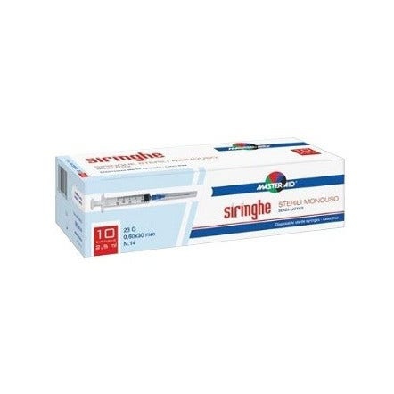 Master Aid Siringa Sterile 5 ml Con Ago Sottile 23G 10 Pezzi