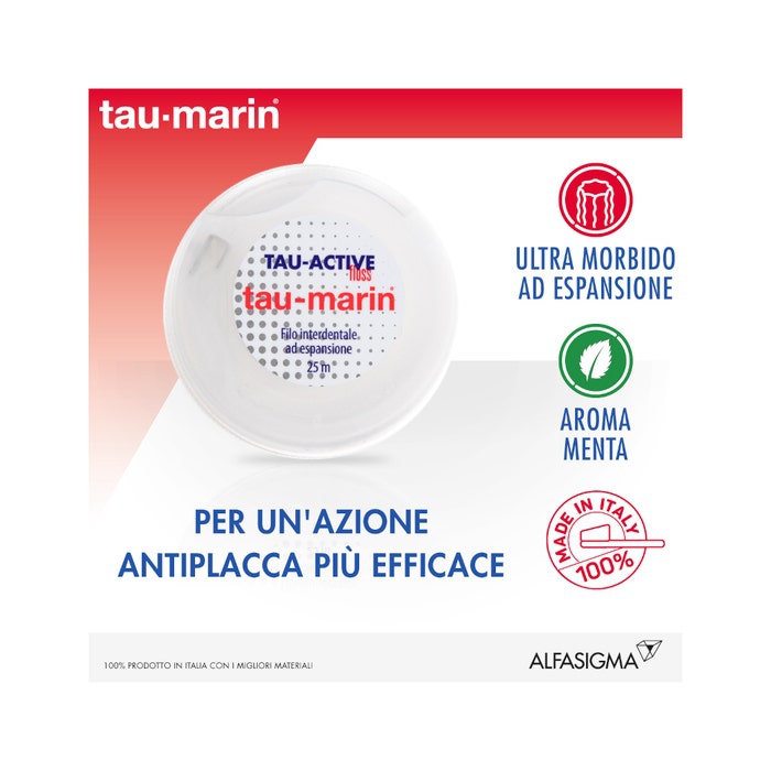 Tau-Marin Filo Interdentale Active ad Espansione 25 m