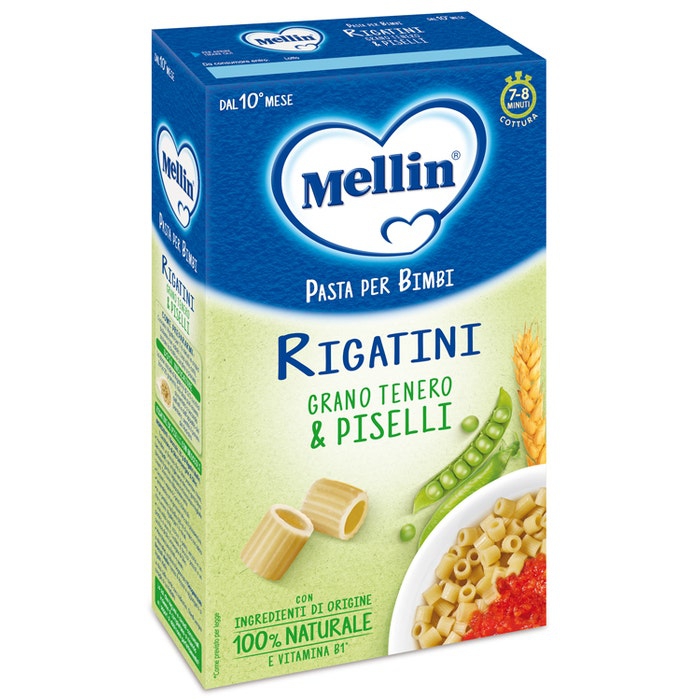 Mellin Pasta Rigatini Gran Tenero E Piselli Per Bambini 10 Mesi  280g