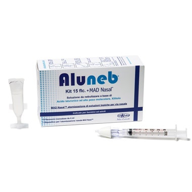 Aluneb Iso Kit 15 Flaconcini da Nebulizzare + Mad Nasale Siringa per Nebulizzazi