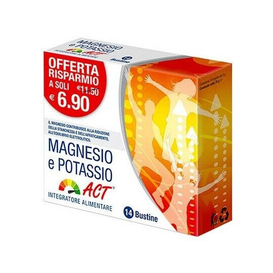 Magnesio Potassio ACT Integratore 14 Bustine