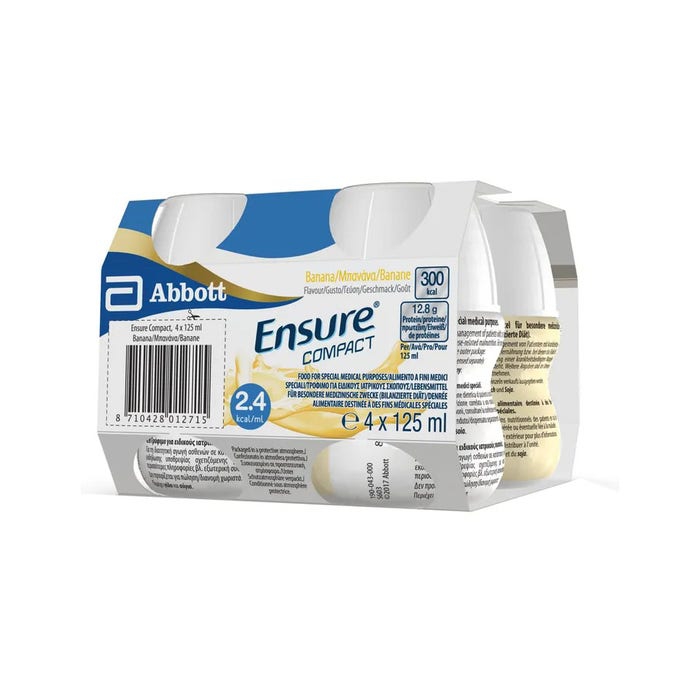 Ensure Compact Alimento a Fini Medici Speciali Ipercalorico e Proteico Banana 4x