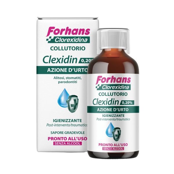 Forhans Clexidin 0,20% Collutorio Senza Alcol 200 ml