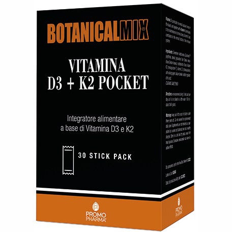 Botanical Mix Vitamina D3 + K2 Pocket Integratore per le Ossa 30 Stick