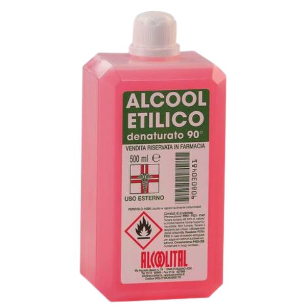 Alcool Etilico Denaturato 90% Flacone 500 ml