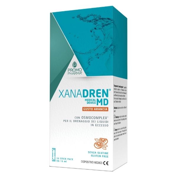 Xanadren Md Arancia Integratore Drenante E Diuretico 10 Stick Pack