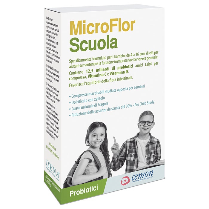 Microflor Scuola 30 Capsule Masticabili