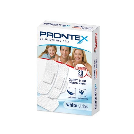 Safety Prontex White Strips Cerotti Bianchi 20 Cerotti Assortiti