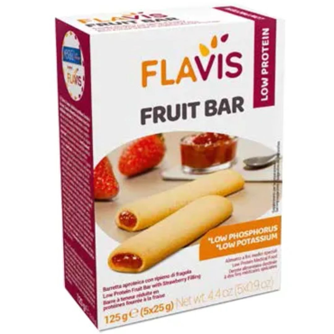 Mevalia Flavis Fruit Bar Barrette Aproteiche alla Fragola 125 g