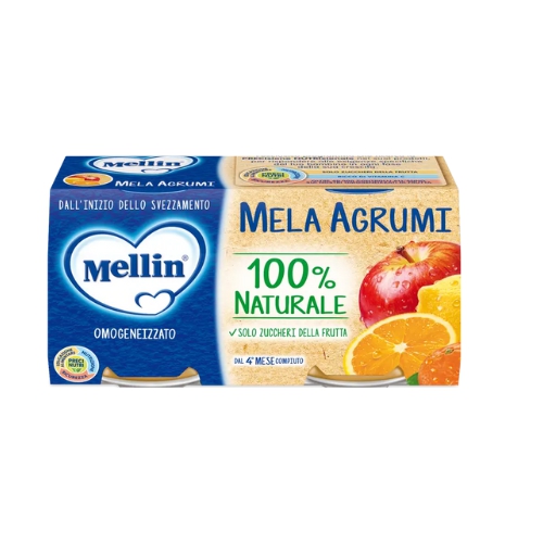 Mellin Omogeneizzato Di Frutta Mela e Agrumi 2 x 100 g