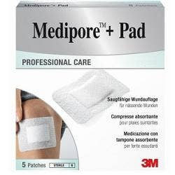 Medipore+Pad Medicazione Sterile 5x7,2 cm 5 Pezzi