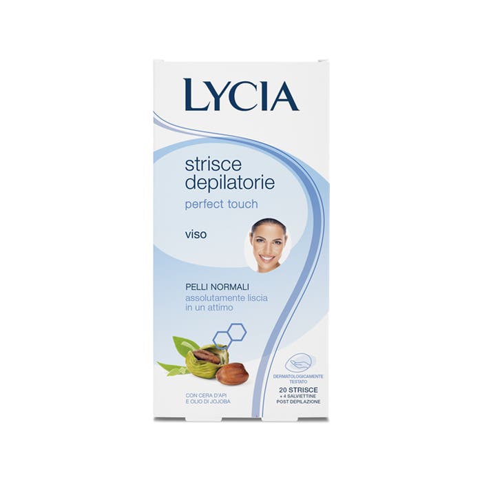 Lycia Perfect Touch Strisce Depilatorie Viso Pelle Normale 20 Strisce