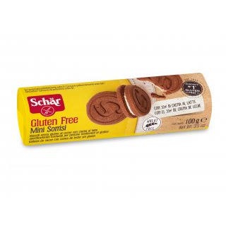 Schar Mini Sorrisi Biscotti Senza Glutine Al cacao con Crema Al Latte 100 g