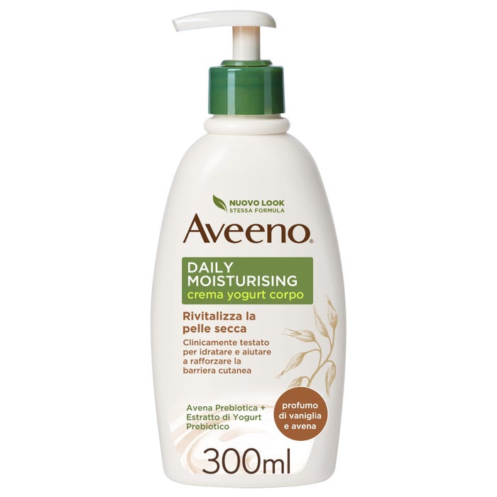 Aveeno Daily Moisturizing Crema Corpo allo Yogurt Profumo Vaniglia Avena 300 ml