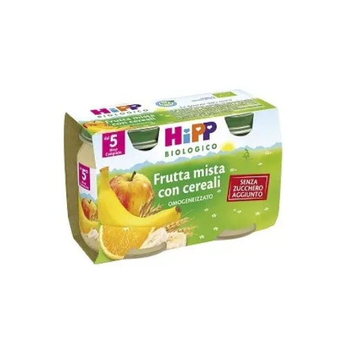 Hipp Biologico Omogeneizzato Di Frutta Mista Con Cereali 2 x 125 g