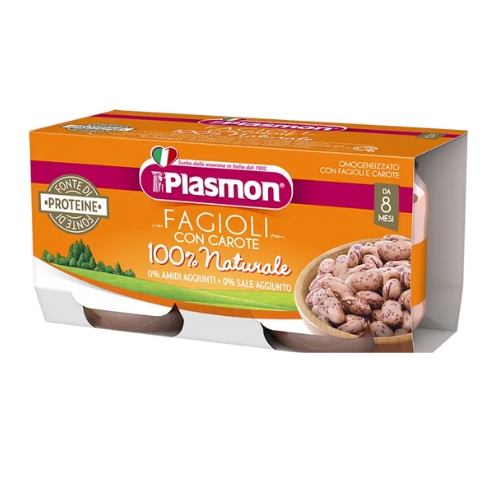 Plasmon Omogeneizzato Fagioli Con Carote 2x80g